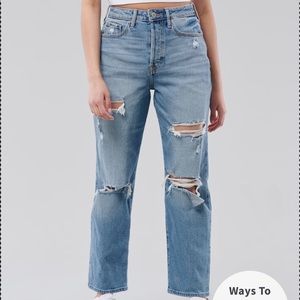 hollister ultra high rise vintage straight jeans